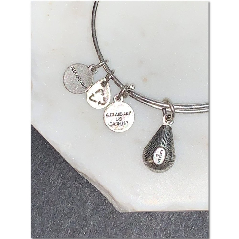Alex and Ani Swarovski Crystal Emerald Teardrop Bangle Bracelet Birth Month May - Picture 5 of 5